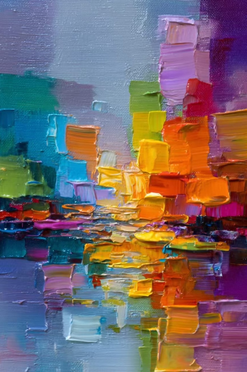 Abstraktes Malen mit Acrylfarben